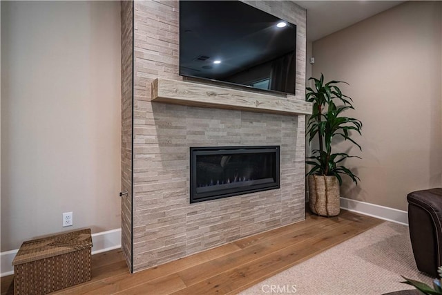 interior details featuring hardwood / wood-style floors