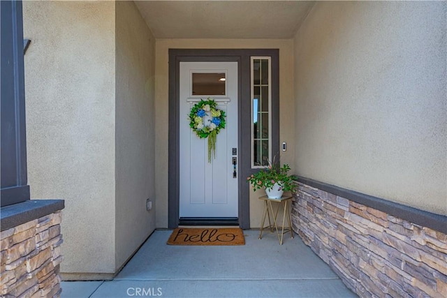 view of doorway to property