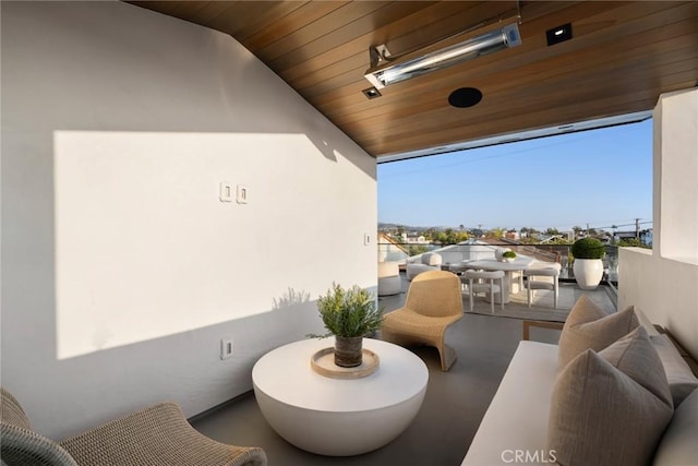 view of patio / terrace with a balcony