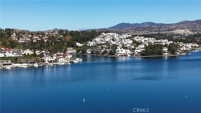 property view of water with a mountain view