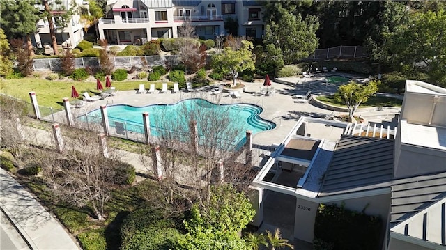 view of pool with a patio