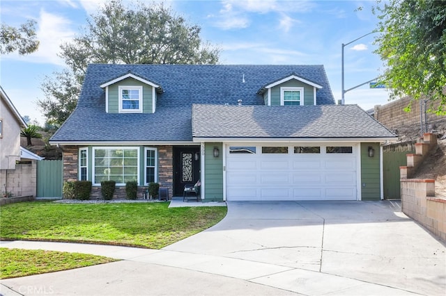 cape cod home with a front lawn