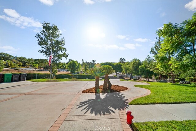 view of home's community with a yard