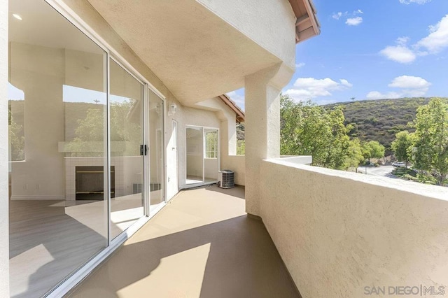 balcony with central AC