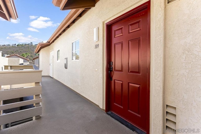 view of doorway to property