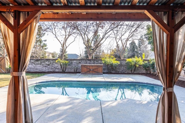 view of pool with a patio area