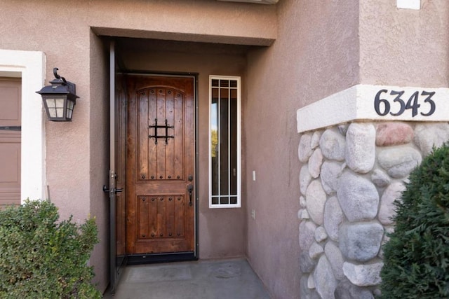 view of doorway to property