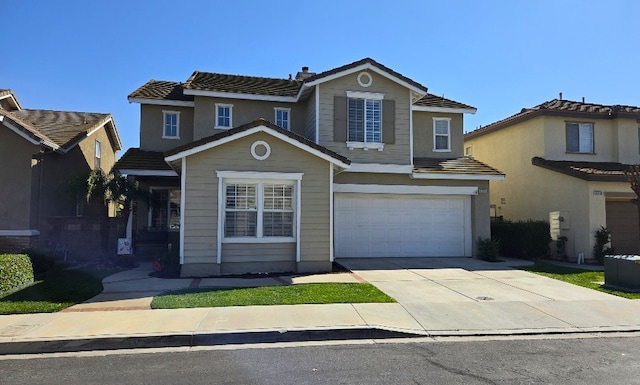 5721 Canfield Way, Chino Hills, CA 91709 - traditional-style house featuring an attached garage, driveway, and a tiled roof
