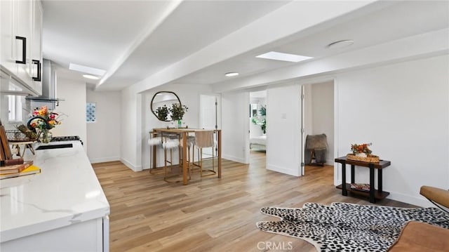 interior space featuring light hardwood / wood-style floors