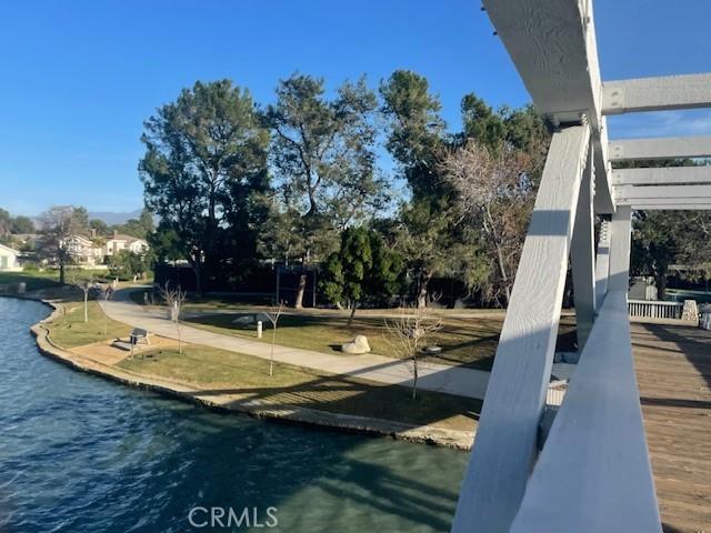 view of property's community with a water view