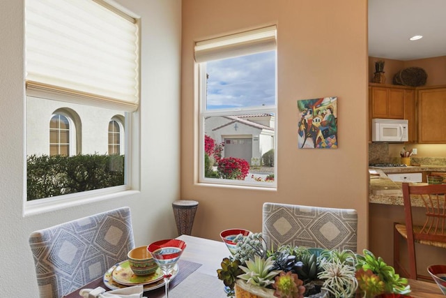 view of dining room