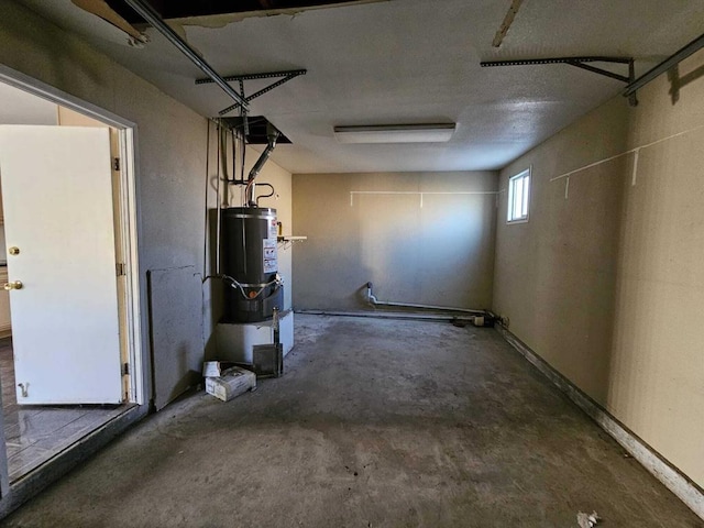 basement featuring strapped water heater