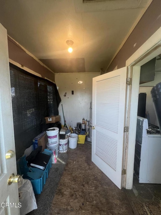 interior space with washer / clothes dryer