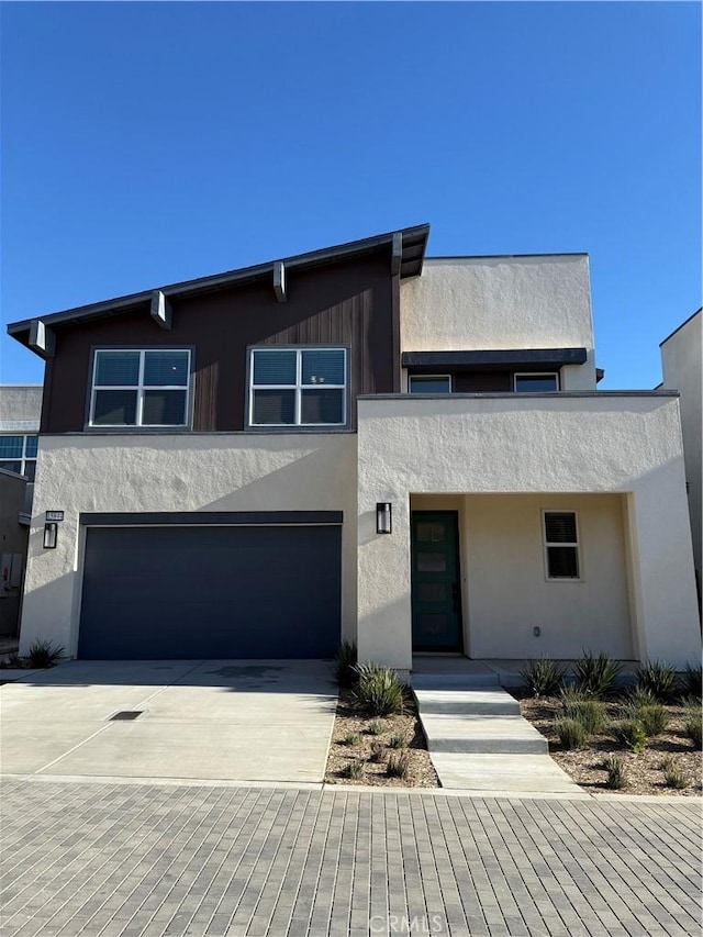 modern home with a garage