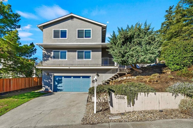 view of front of home featuring a garage