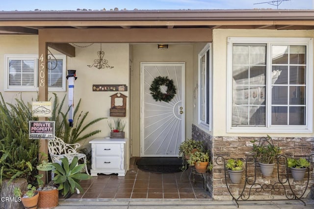 view of doorway to property