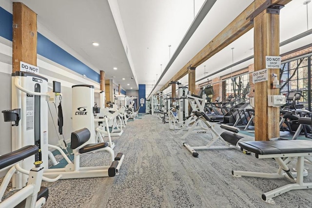 view of workout area