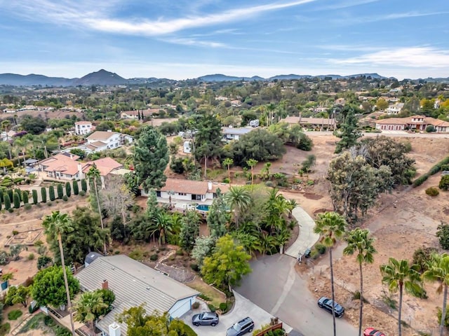 aerial view featuring a mountain view