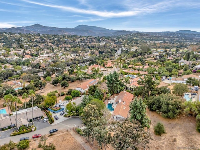 aerial view featuring a mountain view