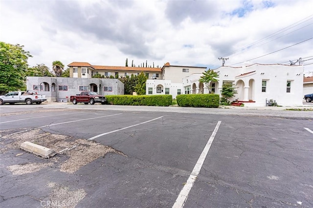 view of uncovered parking lot