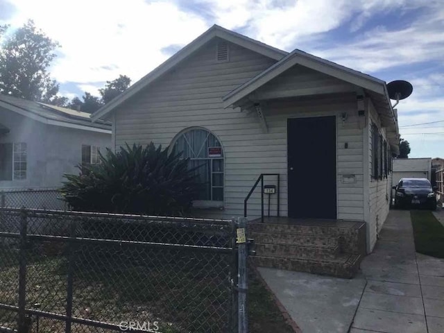 view of bungalow