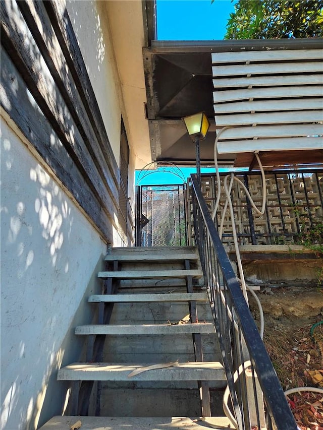 view of stairway