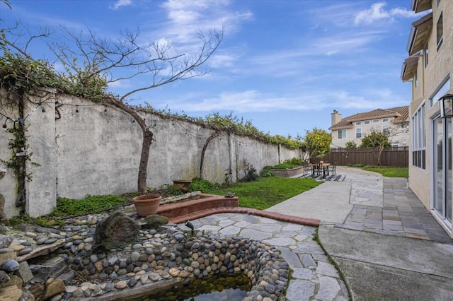 view of yard featuring a patio area