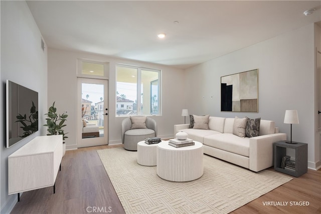 414 Main St Unit 310, Huntington Beach, CA 92647 - living area featuring wood finished floors and baseboards