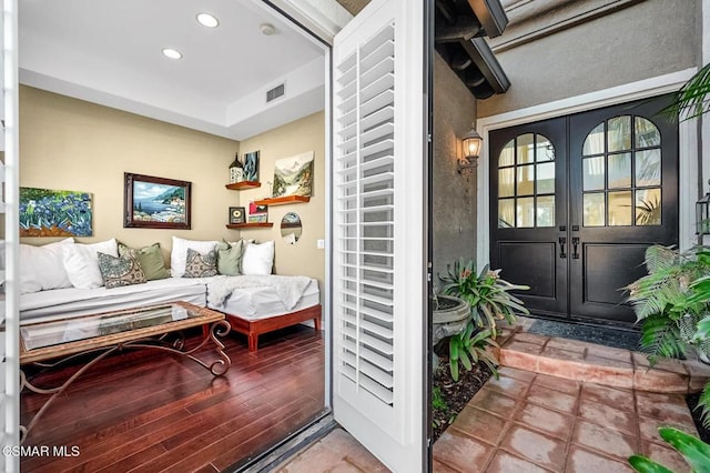 interior space featuring french doors