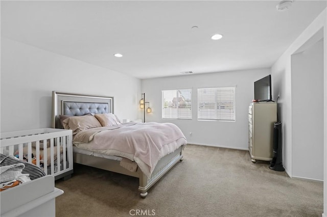 view of carpeted bedroom