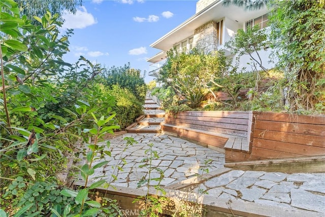 view of yard with a patio area