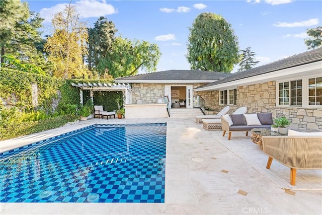 view of pool with a patio