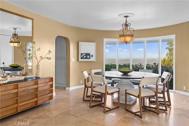 view of dining room