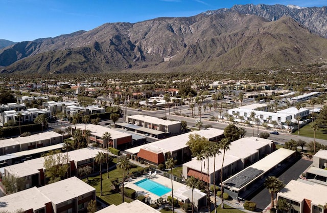 exterior space featuring a mountain view