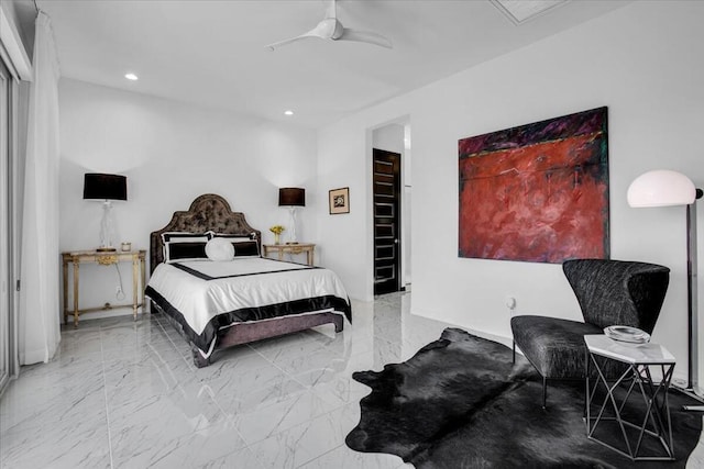 bedroom with ceiling fan