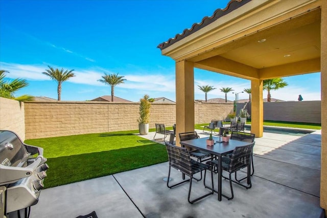 view of patio / terrace featuring grilling area