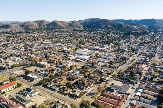 aerial view featuring a mountain view