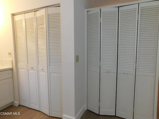 interior space with light wood-type flooring