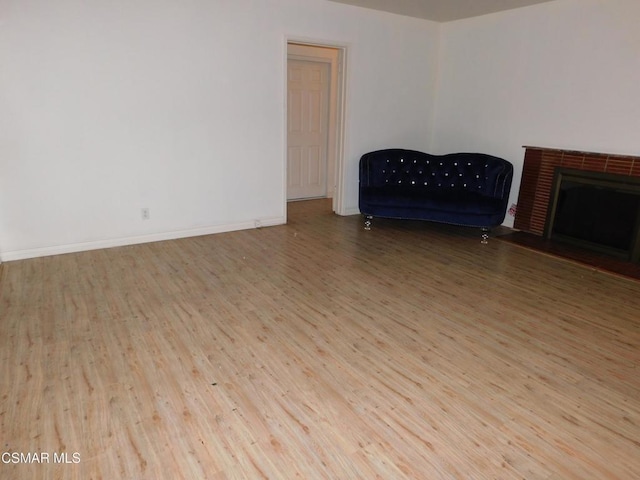 living area featuring light hardwood / wood-style flooring