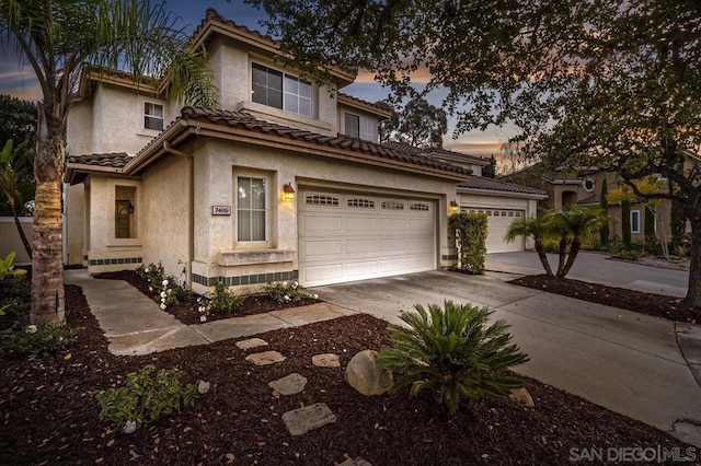 view of front of house featuring a garage