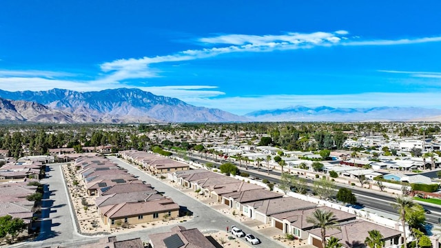 aerial view featuring a mountain view