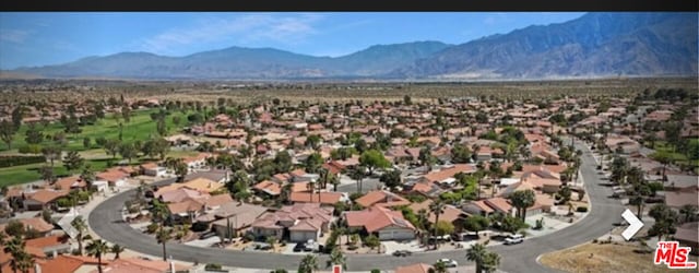 aerial view featuring a mountain view