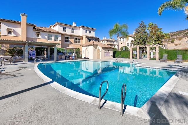 view of pool with a patio