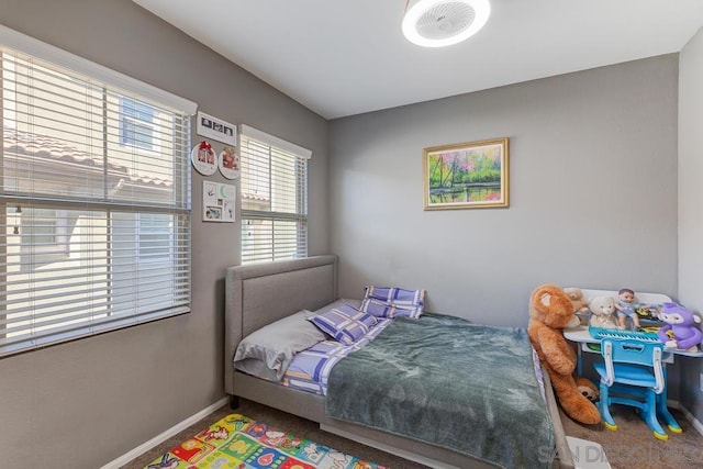 bedroom with carpet floors