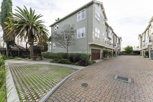 view of property featuring a garage