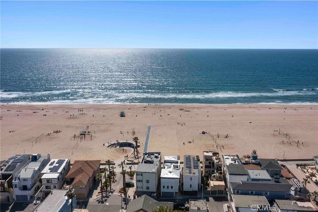 property view of water featuring a view of the beach