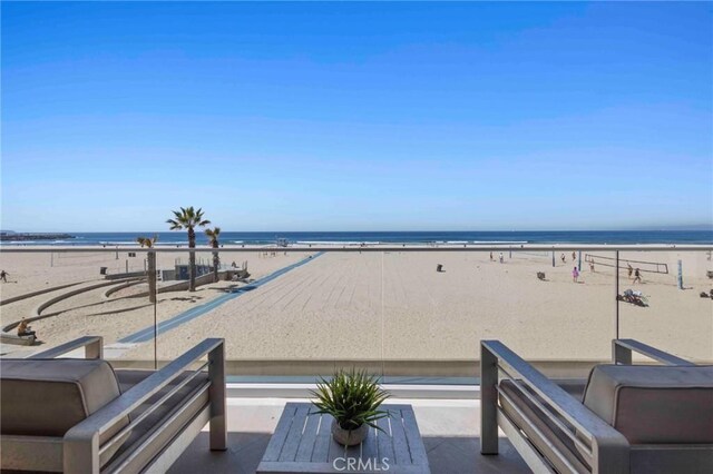 water view with a view of the beach