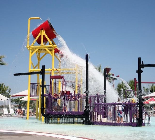 community play area with fence