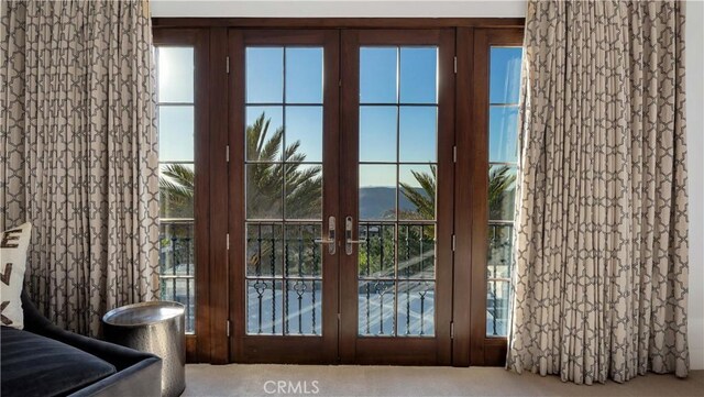 2 Thomas Rd, Ladera Ranch, CA 92694 - doorway to outside featuring french doors and carpet