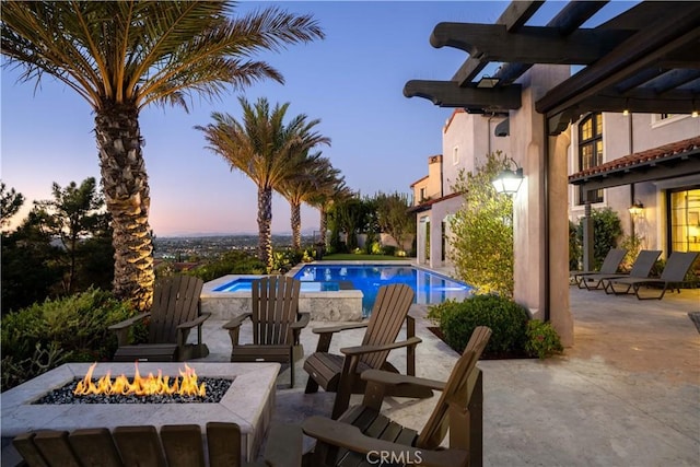 2 Thomas Rd, Ladera Ranch, CA 92694 - swimming pool with an outdoor fire pit and a patio